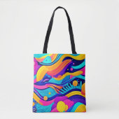 Farbströme: Ein dynamischer Fluss lebendiger Farbe Tasche (Vorderseite)