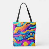 Farbströme: Ein dynamischer Fluss lebendiger Farbe Tasche (Rückseite)