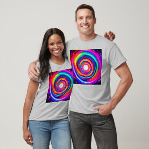 Farbstrudel: Dynamisches Design T-Shirt