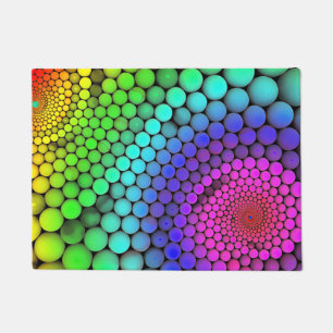 Farbstrudel-Regenbogen-modernes Bereich-Muster Fußmatte