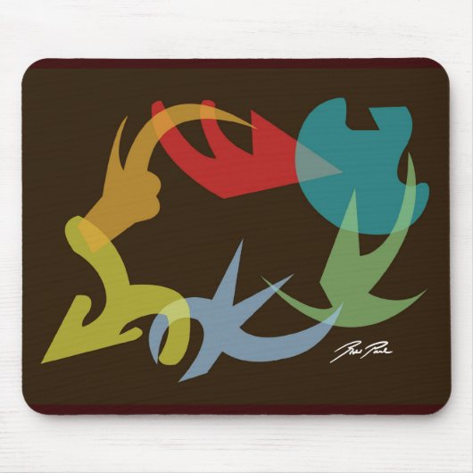 Farbstrudel stellt Mausunterlage dar Mousepad (Vorne)