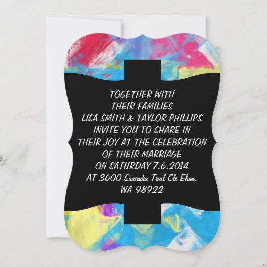 Farbstruktur Einladung (Vorderseite)