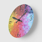 Farbstücke Runde Wanduhr (Winkel)