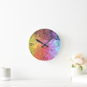 Farbstücke Runde Wanduhr (Zuhause)