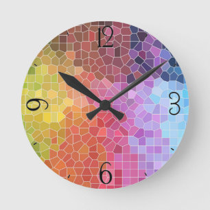 Farbstücke Runde Wanduhr