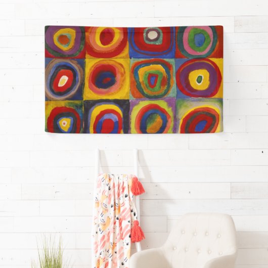 Farbstudie über Quadrat-Kreise von Kandinsky Banner (Insitu)