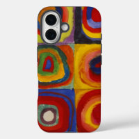 Farbstudie über Quadrat-Kreise von Kandinsky
