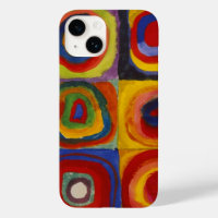 Farbstudie über Quadrat-Kreise von Kandinsky