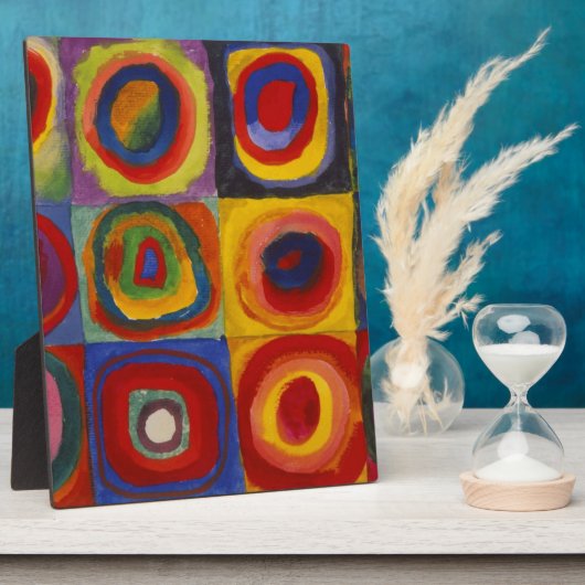 Farbstudie über Quadrat-Kreise von Kandinsky Fotoplatte (Seite)