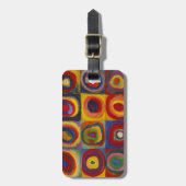 Farbstudie über Quadrat-Kreise von Kandinsky Gepäckanhänger (Vorderseite vertikal)