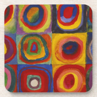 Farbstudie über Quadrat-Kreise von Kandinsky