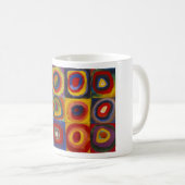 Farbstudie über Quadrat-Kreise von Kandinsky Kaffeetasse (VorderseiteRechts)