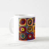 Farbstudie über Quadrat-Kreise von Kandinsky Kaffeetasse (Vorderseite Links)