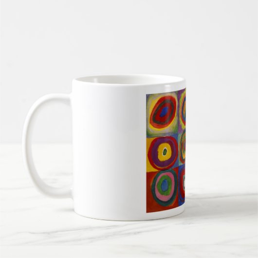 Farbstudie über Quadrat-Kreise von Kandinsky Kaffeetasse (Links)