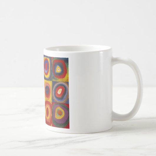 Farbstudie über Quadrat-Kreise von Kandinsky Kaffeetasse (Rechts)