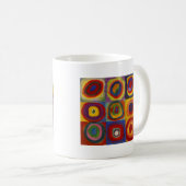 Farbstudie über Quadrat-Kreise von Kandinsky Kaffeetasse (VorderseiteRechts)