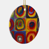 Farbstudie über Quadrat-Kreise von Kandinsky Keramik Ornament (Rechts)