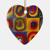 Farbstudie über Quadrat-Kreise von Kandinsky Keramik Ornament (Rechts)