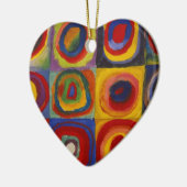 Farbstudie über Quadrat-Kreise von Kandinsky Keramik Ornament (Links)