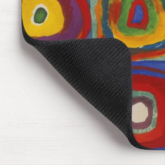 Farbstudie über Quadrat-Kreise von Kandinsky Mousepad (Ecke)