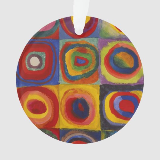 Farbstudie über Quadrat-Kreise von Kandinsky Ornament (Vorderseite)
