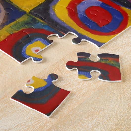 Farbstudie über Quadrat-Kreise von Kandinsky Puzzle (Seite)