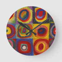 Farbstudie über Quadrat-Kreise von Kandinsky