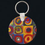 Farbstudie über Quadrat-Kreise von Kandinsky Schlüsselanhänger<br><div class="desc">Eine der bedeutendsten Werken von Wassily Kandinsky,  einem der Gründer abstrakter Kunst: Kandinsky nahm seinen Platz in der Geschichte als einer der einzigartigen Künstler ein,  der in der Weltkunst neue Wege beschritten hat.</div>