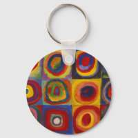 Farbstudie über Quadrat-Kreise von Kandinsky