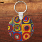 Farbstudie über Quadrat-Kreise von Kandinsky Schlüsselanhänger (Vorderseite)