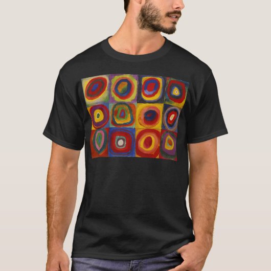 Farbstudie über Quadrat-Kreise von Kandinsky T-Shirt (Vorderseite)