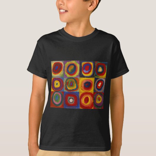 Farbstudie über Quadrat-Kreise von Kandinsky T-Shirt (Vorderseite)