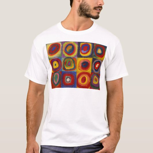 Farbstudie über Quadrat-Kreise von Kandinsky T-Shirt (Vorderseite)