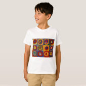 Farbstudie über Quadrat-Kreise von Kandinsky T-Shirt (Vorne ganz)