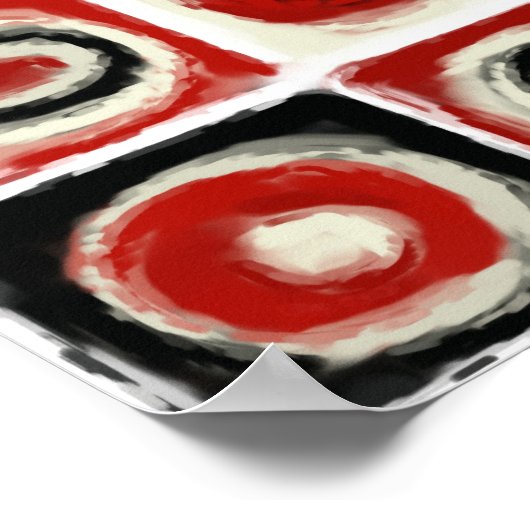 Farbstudie über Schneeweiß Poster (Ecke)