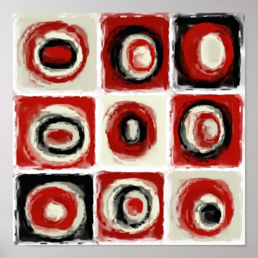 Farbstudie über schneeweiße Leinwand Poster (Vorne)