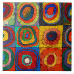 Farbstudie, Unendlichkeitspunkte von Wassily Kandi Fliese<br><div class="desc">Nach der Studie Wassily Kandinsky - Farbe,  Quadrate mit konzentrischen Kreisläufen,  Unendlichkeit Punkte. Wassily Wassiljewitsch Kandinsky (1866-1944) war ein russischer Maler und Kunsttheoretiker.</div>