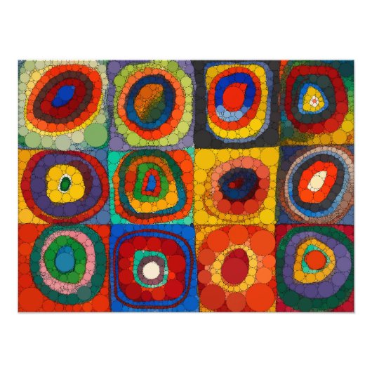 Farbstudie, Unendlichkeitspunkte von Wassily Kandi Fotodruck (Vorne)