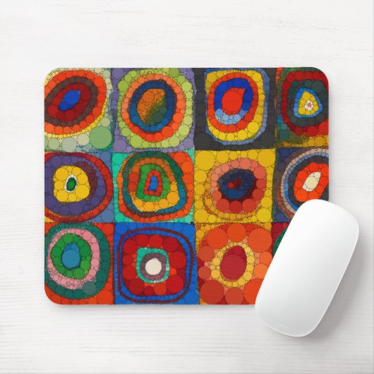 Farbstudie, Unendlichkeitspunkte von Wassily Kandi Mousepad (Mit Mouse)