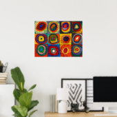 Farbstudie, Unendlichkeitspunkte von Wassily Kandi Poster (Heimbüro)