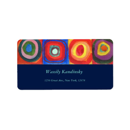 Farbstudie von Wassily Kandinsky Adressaufkleber (Vorne)