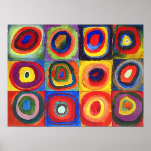 Farbstudie von Wassily Kandinsky Poster (Vorne)