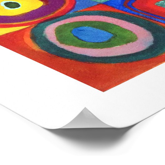 Farbstudie von Wassily Kandinsky Poster (Ecke)