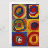 Farbstudie zu den Quadratzunden Briefpapier (Vorne/Hinten)