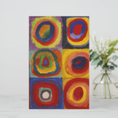 Farbstudie zu den Quadratzunden Briefpapier (Stehend Vorderseite)