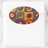 Farbstudie zu den Quadratzunden Ovaler Aufkleber (Tasche)