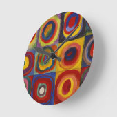 Farbstudie zu den Quadratzunden Runde Wanduhr (Winkel)