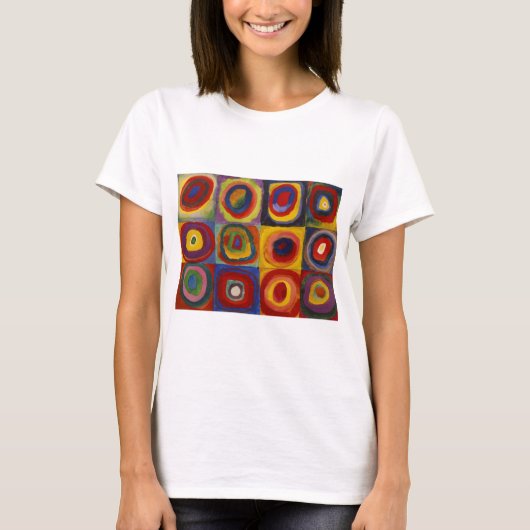 Farbstudie zu den Quadratzunden T-Shirt (Vorderseite)