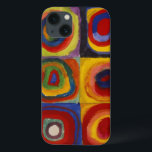 Farbstudie zur iPad Air Hüllen von Squares Circles<br><div class="desc">Kandinskys moderne Abstrakte Ölgemälde an der Leinwand Serie - Farbstudienzentren Umrisse Malerei</div>