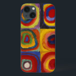 Farbstudie zur iPad Air Hüllen von Squares Circles<br><div class="desc">Kandinskys moderne Abstrakte Ölgemälde an der Leinwand Serie - Farbstudienzentren Umrisse Malerei</div>